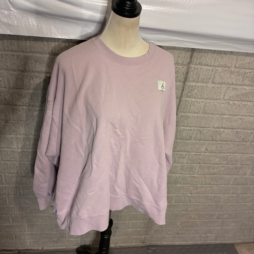 Jordan Flight Essentials Oversized Sweatshirt Lavender Purple XL Women‎